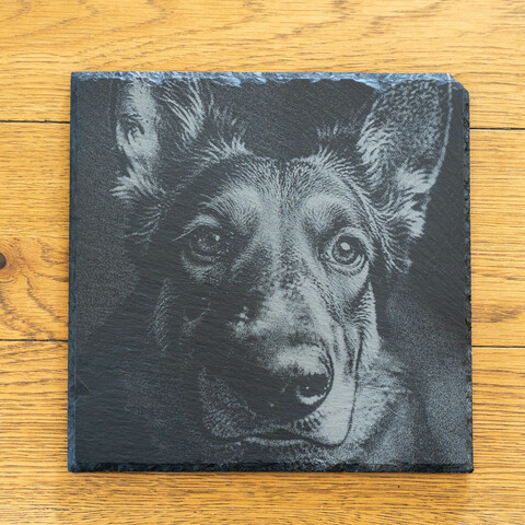 Foto op Leisteen - Lasergravure