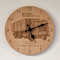 Wandklok Lasergesneden - Kersenhout